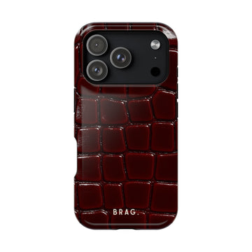 Cherry Leather Magnetic Impact-Resistant Phone Case