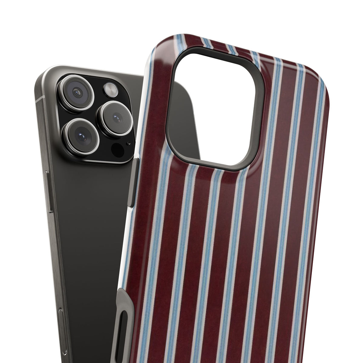 Maroon Lines Magnetic Impact-Resistant Phone Case
