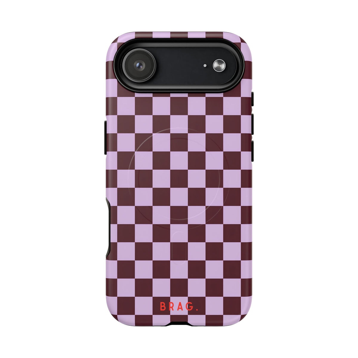 Cherry Check MagSafe Tough Phone Case — Magnetic Protective Cover