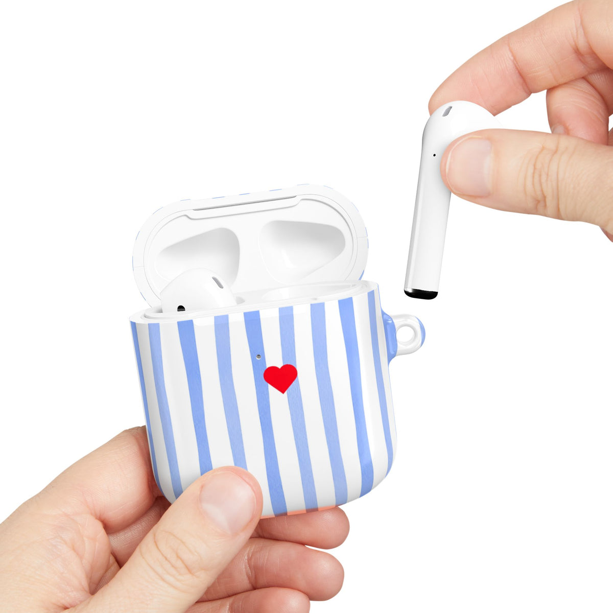 Blue Heart AirPod Case – Slim Protective Charging Case