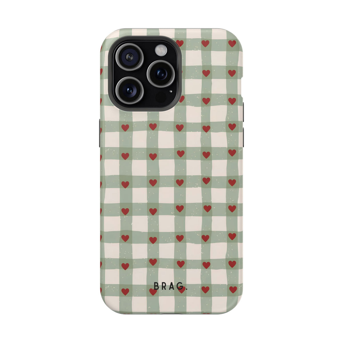 Mint Hearts Magnetic Impact-Resistant Phone Case