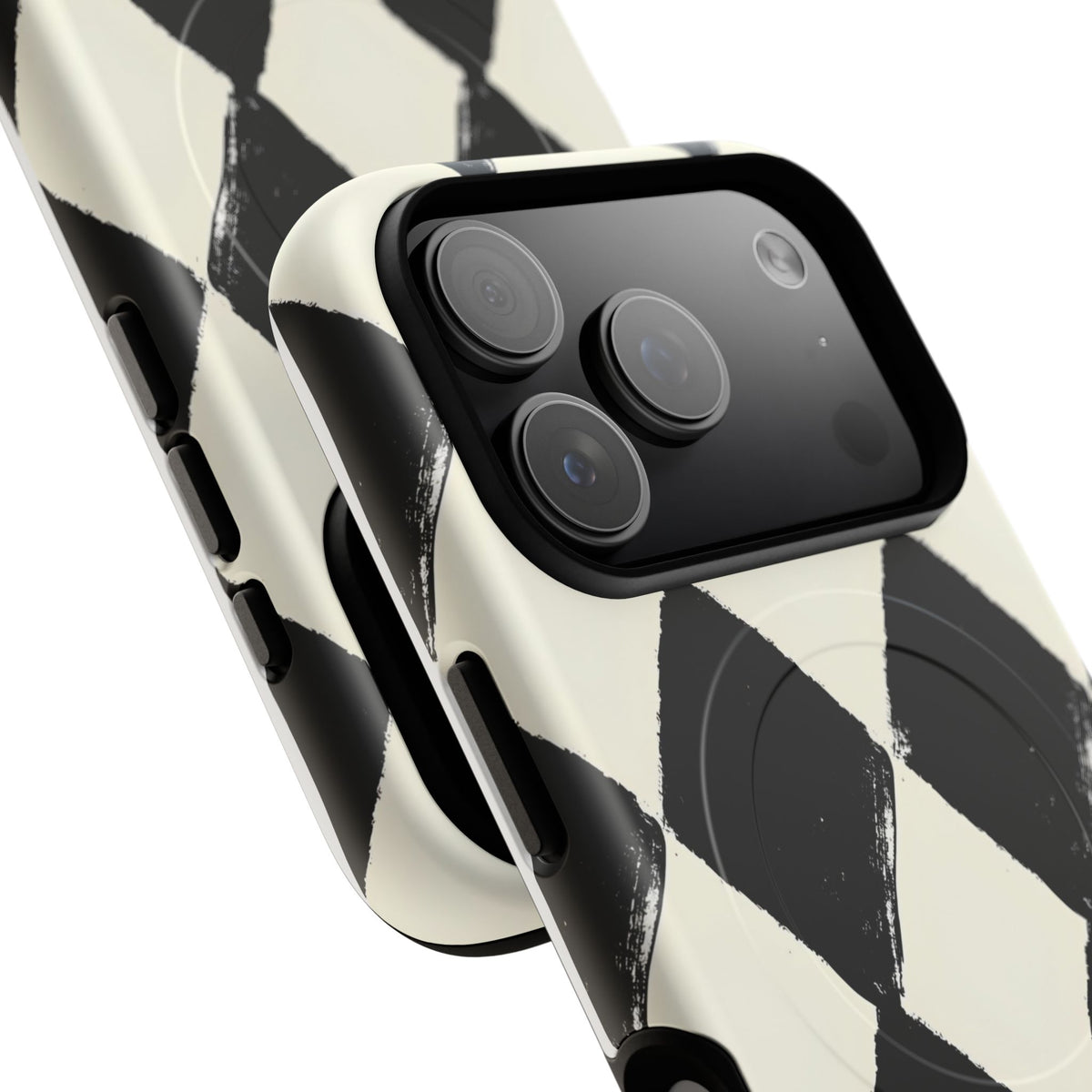 Ivory Harlequin MagSafe Tough Phone Case — Magnetic Protective Cover