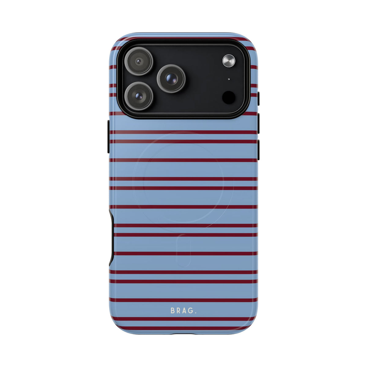 Nautical Stripe MagSafe Tough Phone Case — Magnetic Protective Cover