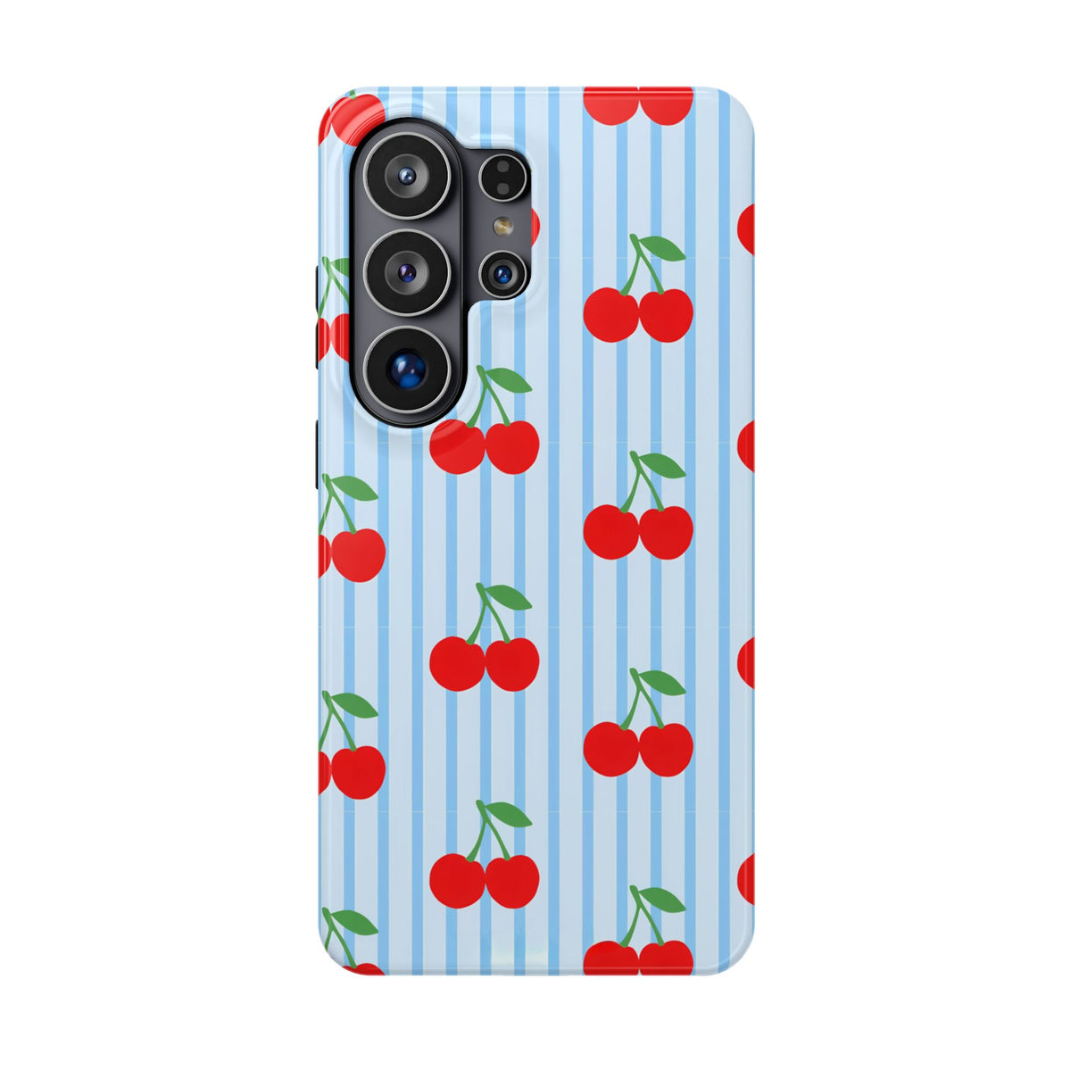 Sunday Market Magnetic Impact Phone Case — Blue Stripe Retro Design