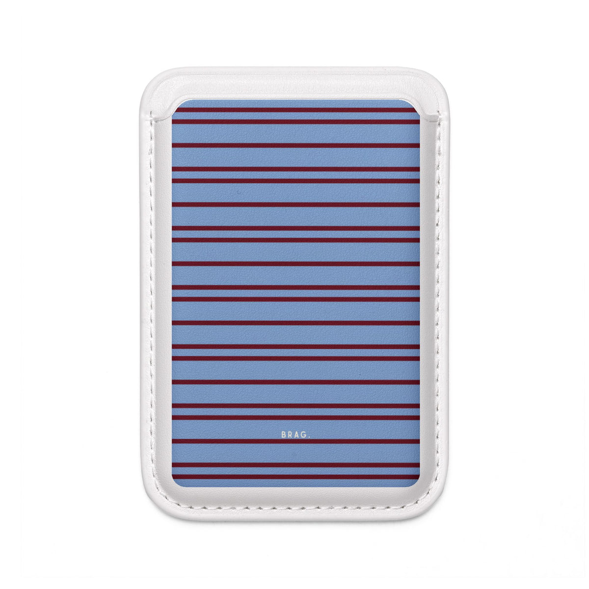 Nautical Stripe MagSafe Vegan Wallet — Slim Phone Card Holder
