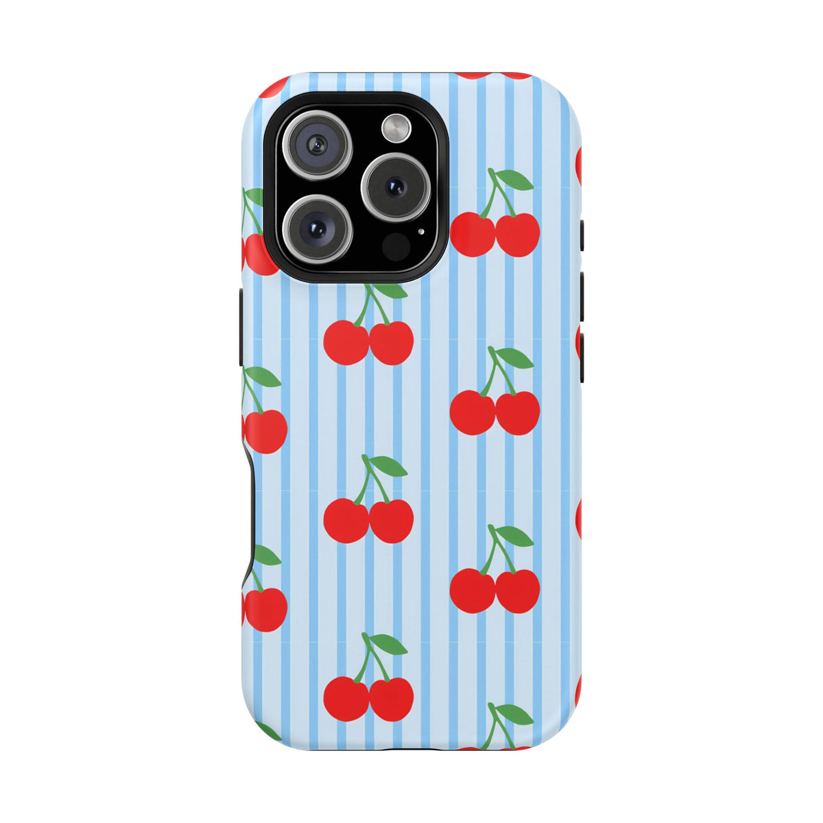 Sunday Market Magnetic Impact Phone Case — Blue Stripe Retro Design