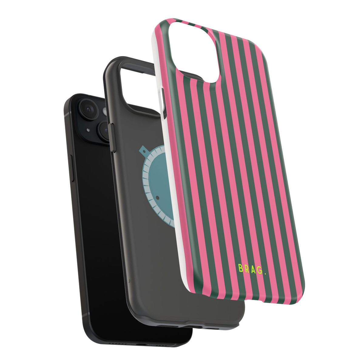 Flamingo Stripe Magnetic Impact-Resistant Phone Case