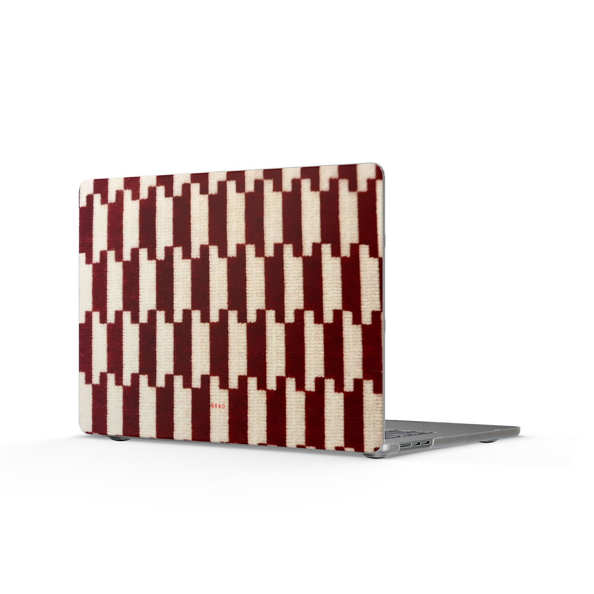 Wine & Cream Matte MacBook Case — Slim Protective Laptop Cover