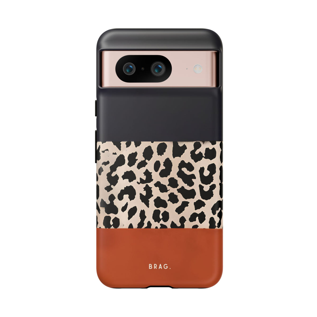 Leopard Block Tough Phone Case – Shockproof Protective iPhone Cover