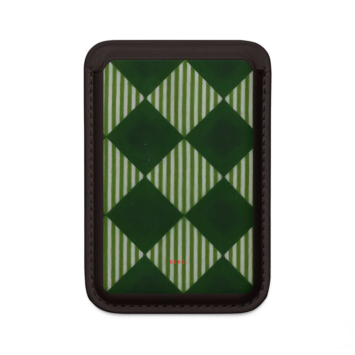 Woven Pattern MagSafe Vegan Wallet — Slim Phone Card Holder