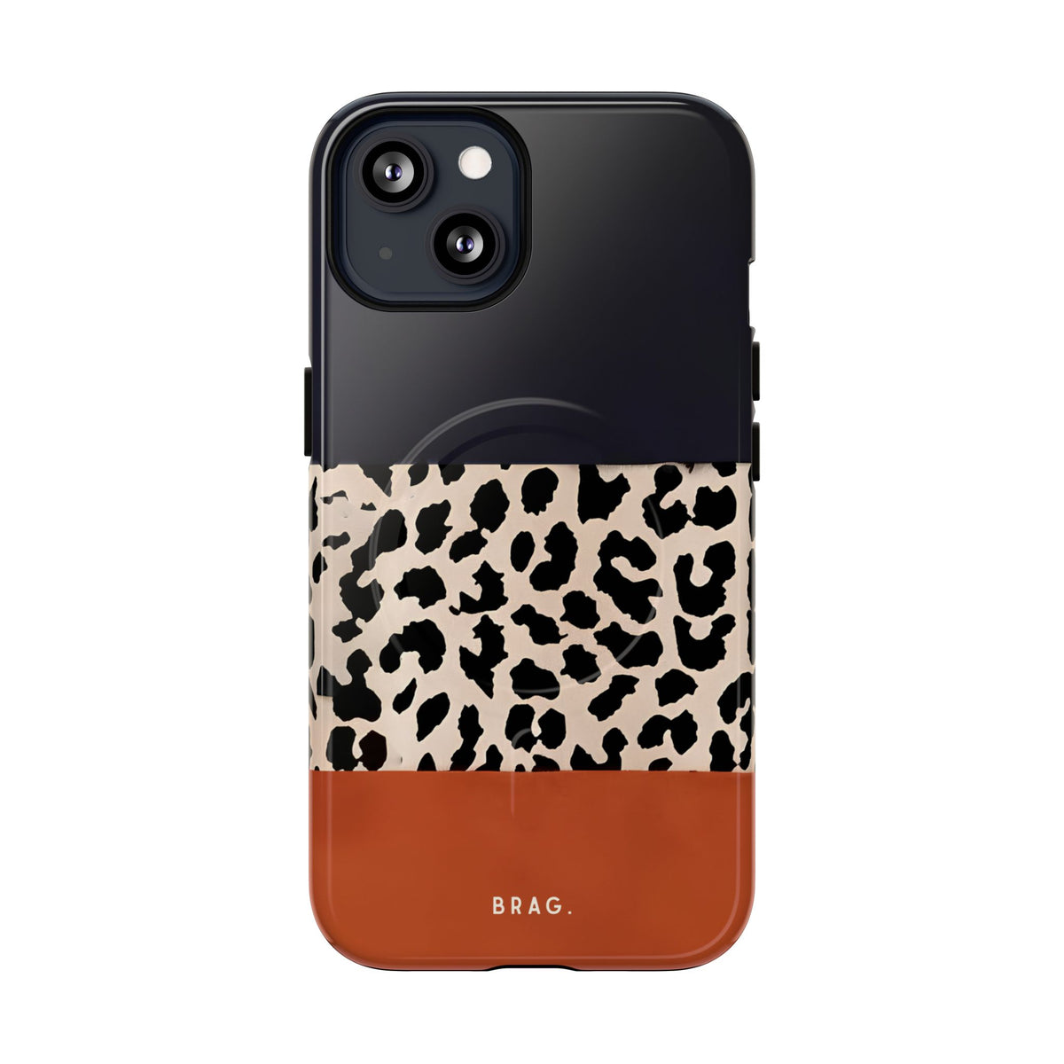 Leopard Block MagSafe Tough Phone Case — Magnetic Protective Cover