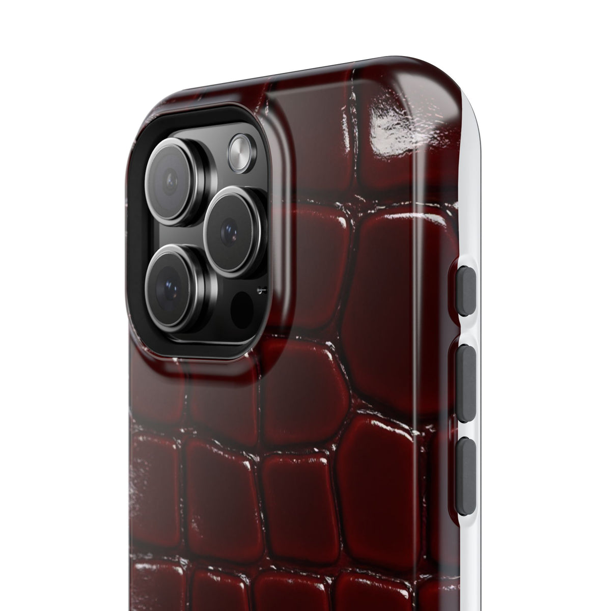 Cherry Leather Magnetic Impact-Resistant Phone Case