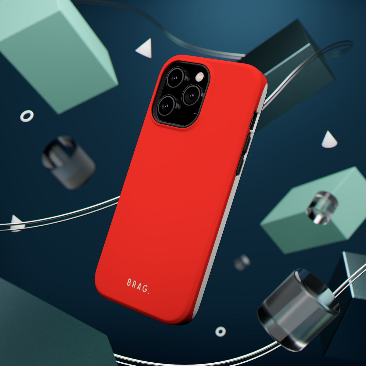 Brag Red Magnetic Impact-Resistant Phone Case