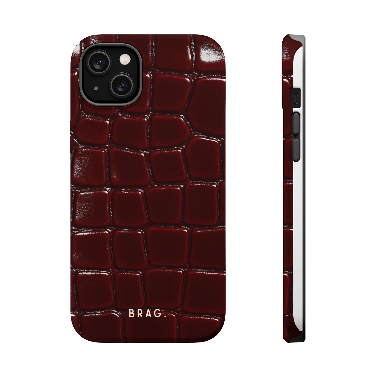 Cherry Leather Magnetic Impact-Resistant Phone Case