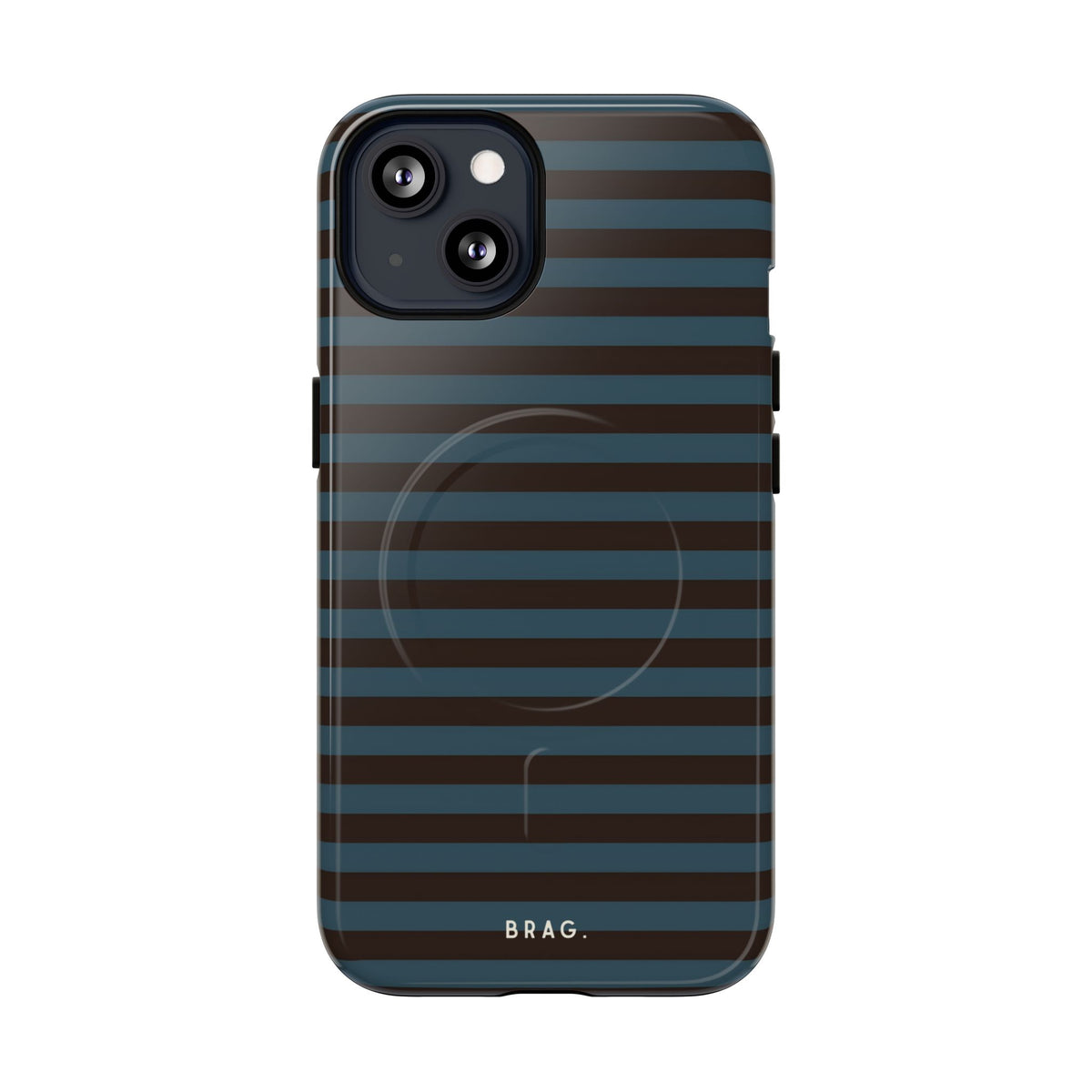 Seaside Stripe MagSafe Tough Phone Case — Magnetic Protective Cover