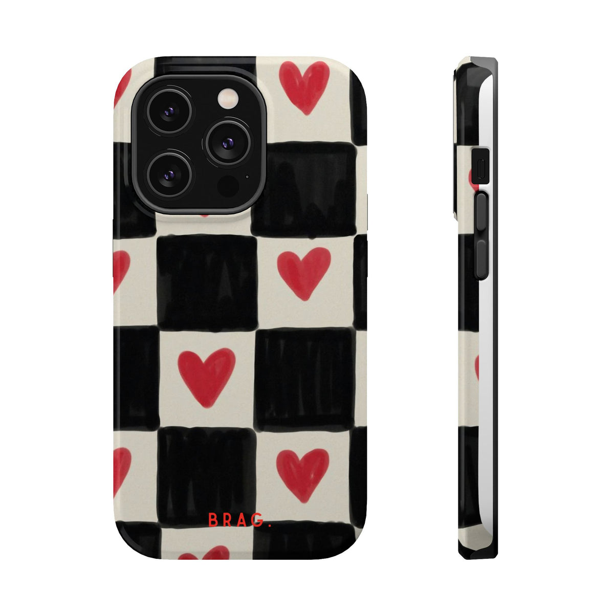 Heart Check Magnetic Impact-Resistant Phone Case