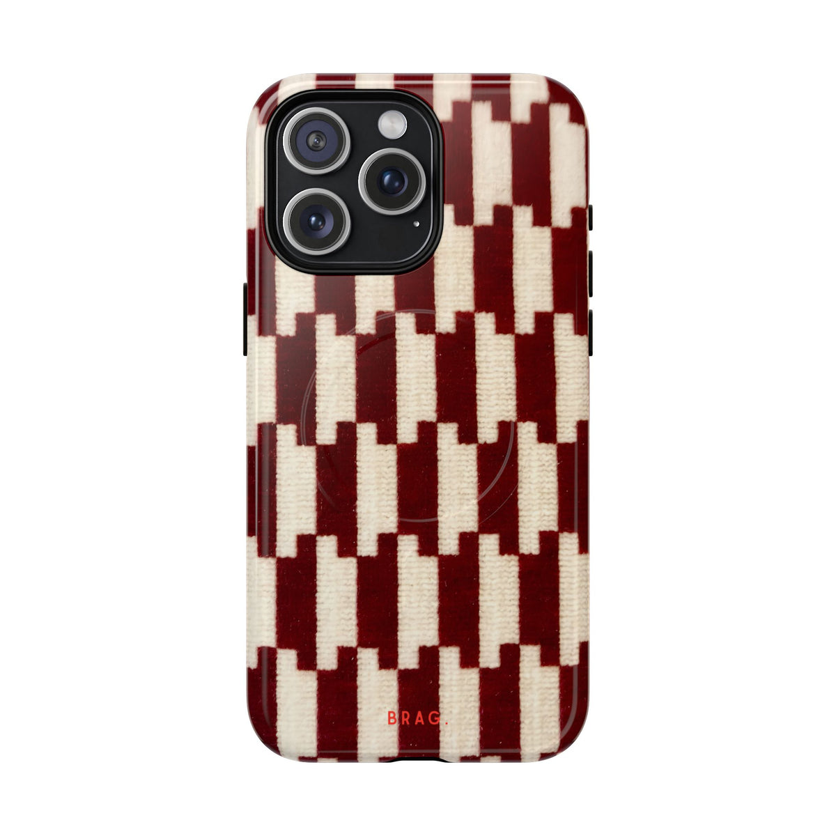 Wine & Cream MagSafe Tough Phone Case — Magnetic Protective Cover