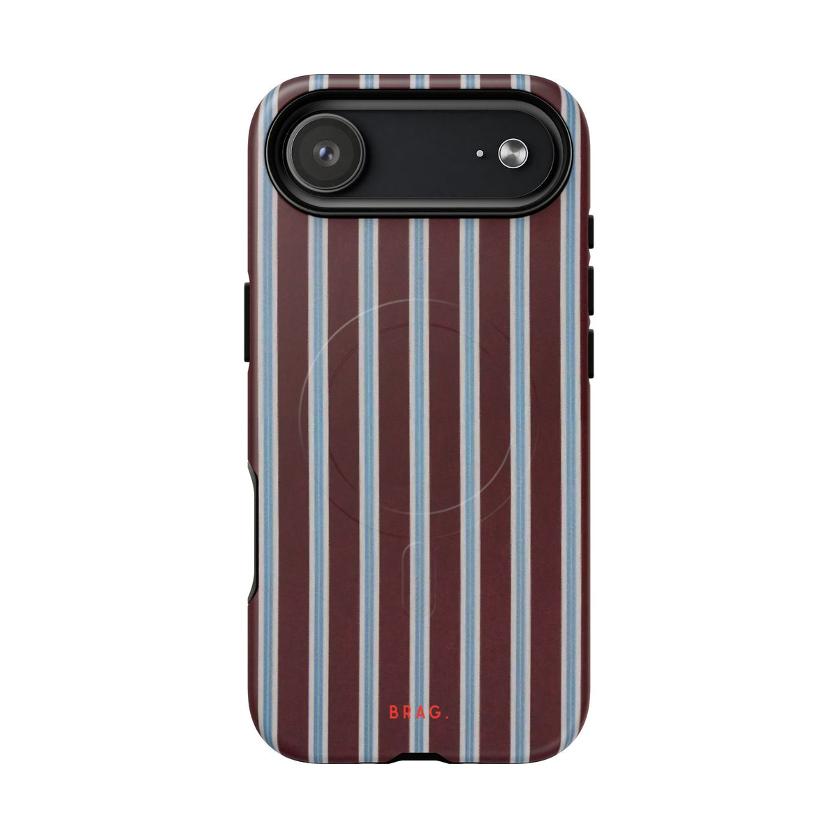 Maroon Lines MagSafe Tough Phone Case — Magnetic Protective Cover