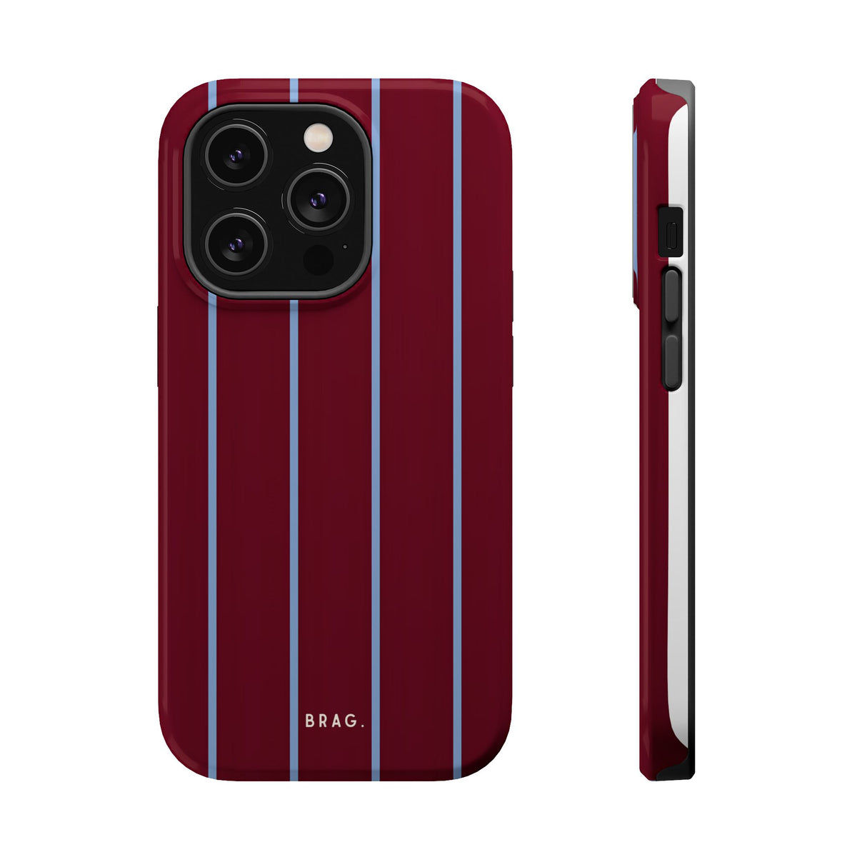 Bordeaux Stripe Magnetic Impact-Resistant Phone Case
