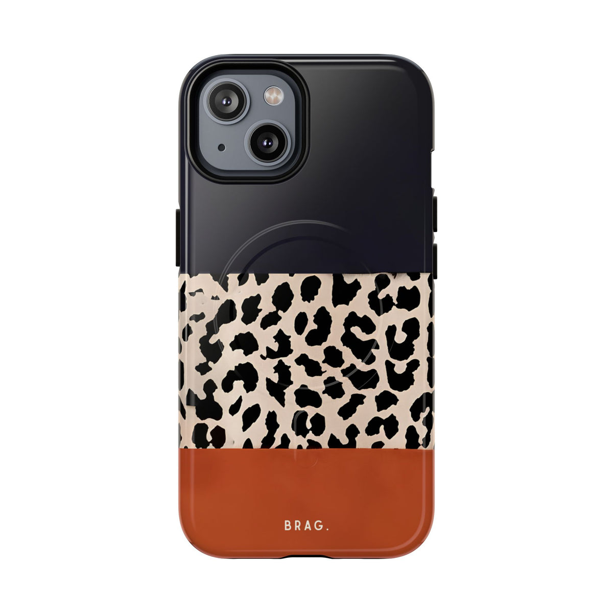 Leopard Block MagSafe Tough Phone Case — Magnetic Protective Cover