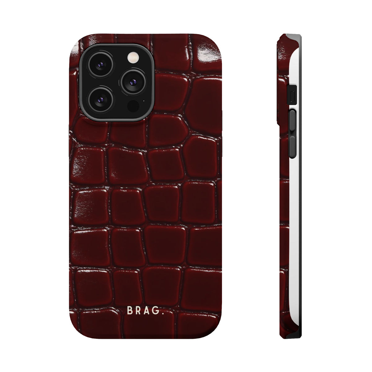 Cherry Leather Magnetic Impact-Resistant Phone Case