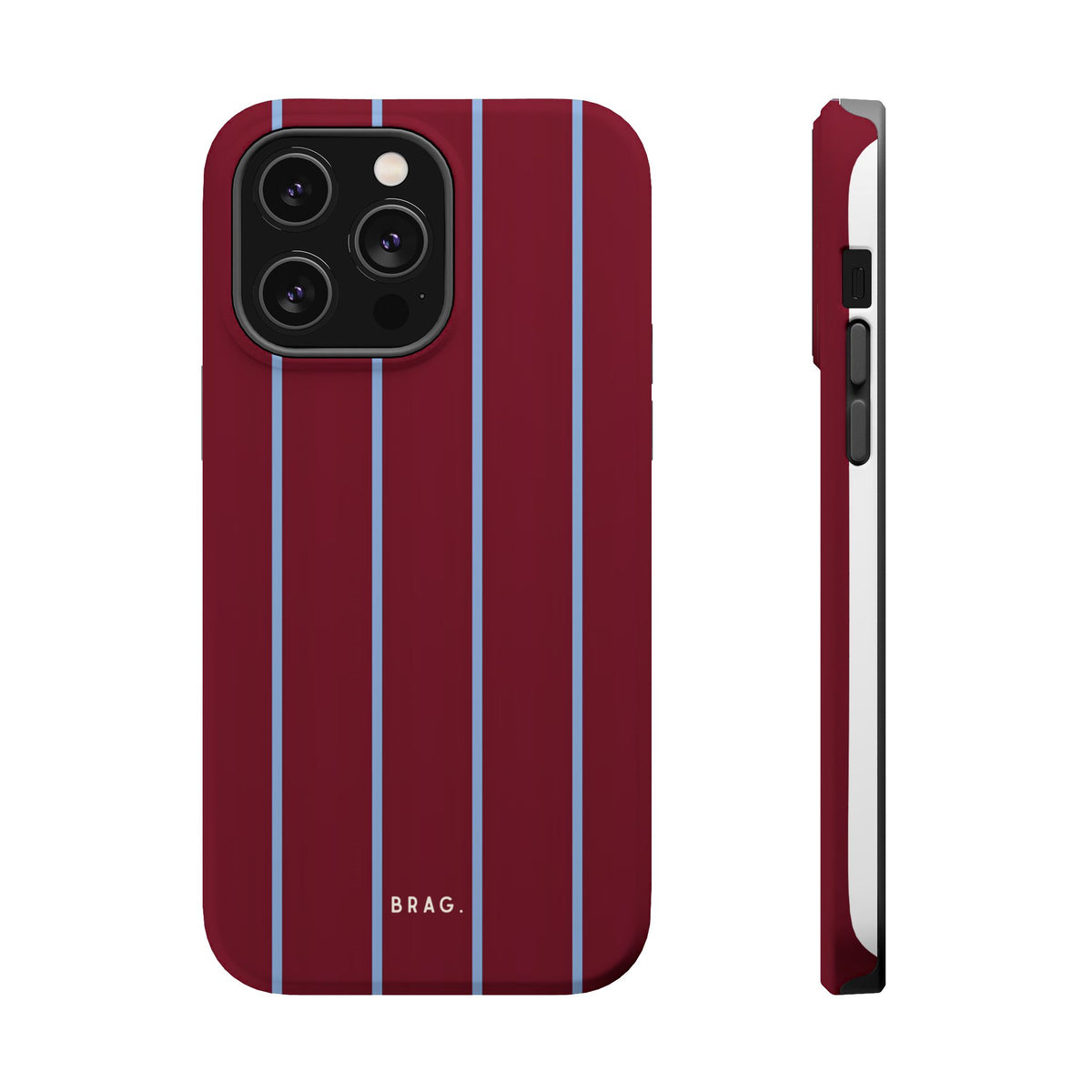 Bordeaux Stripe Magnetic Impact-Resistant Phone Case
