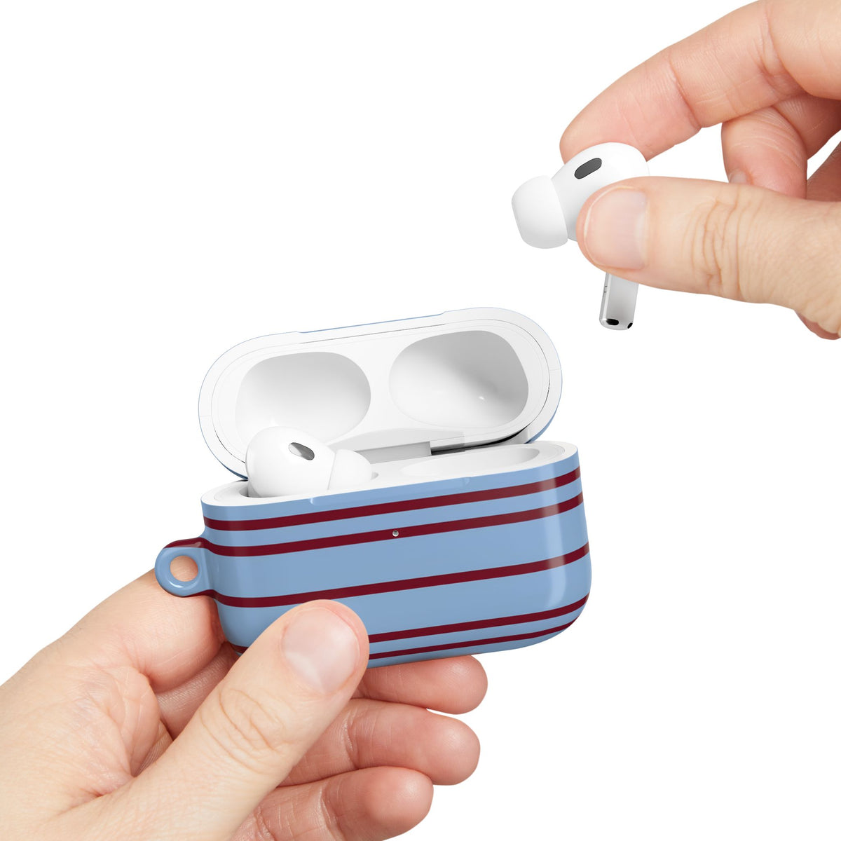 Nautical Stripe AirPod Case – Slim Protective Charging Case