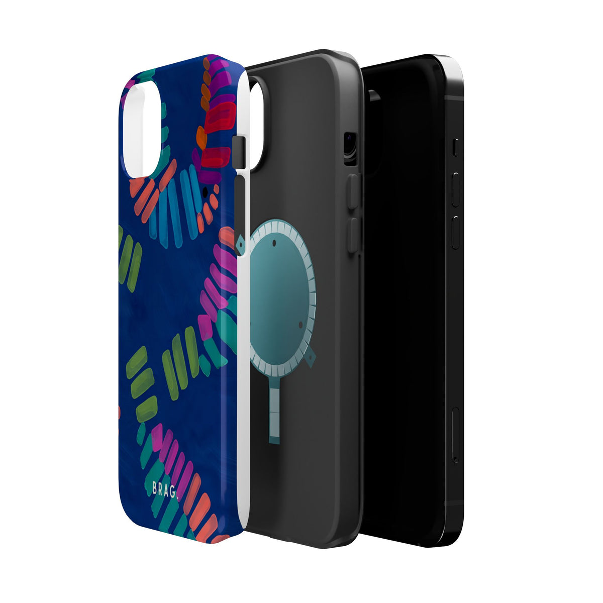 Blue Palm Magnetic Impact-Resistant Phone Case