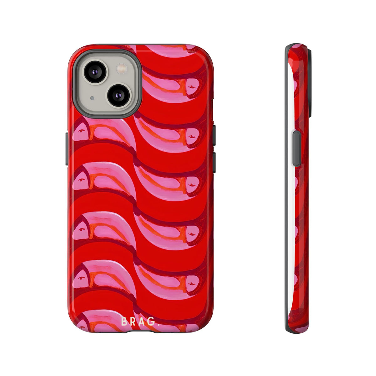 Pink Current Tough Phone Case – Shockproof Protective iPhone Cover