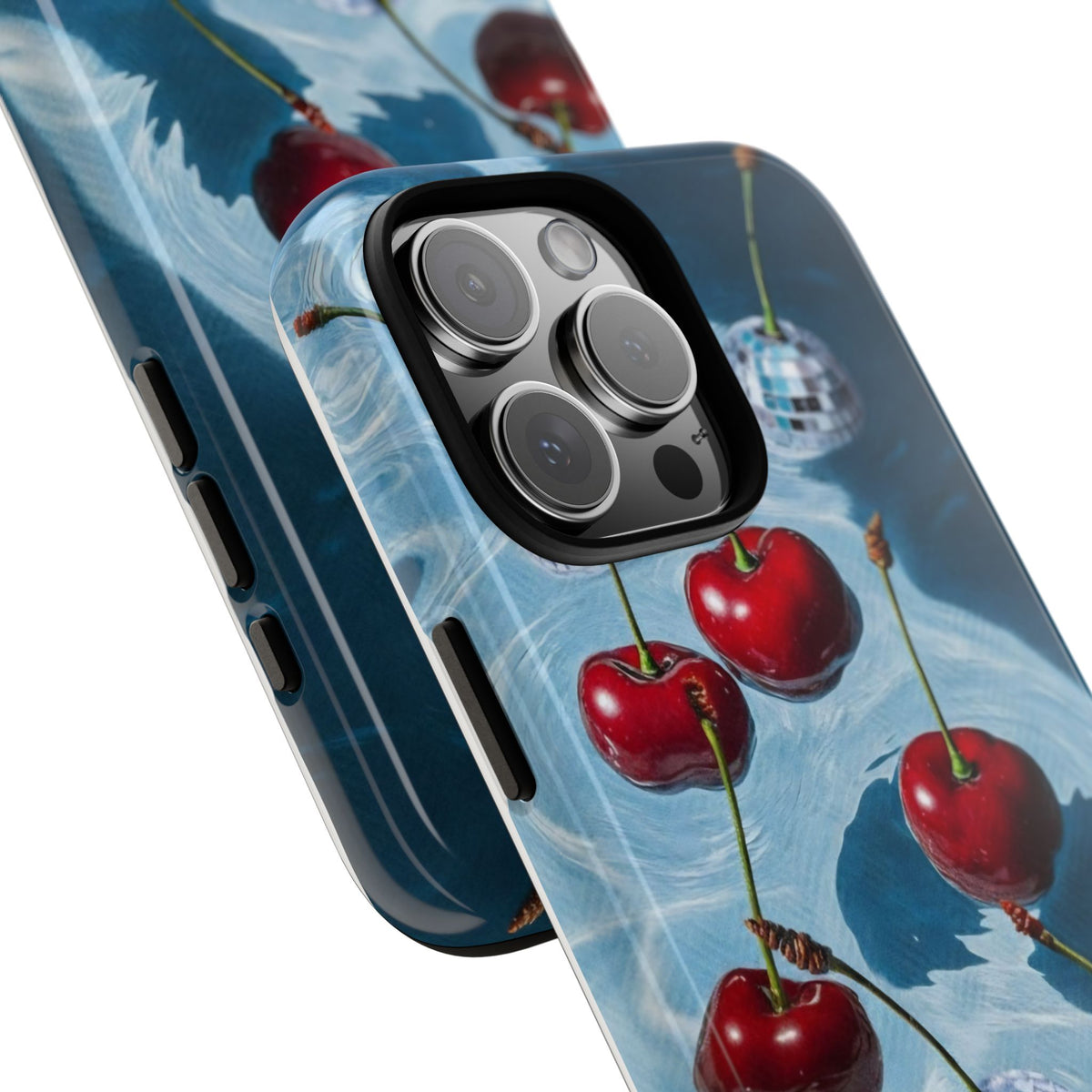 Cherry Ice Tough Phone Case – Shockproof Protective iPhone Cover