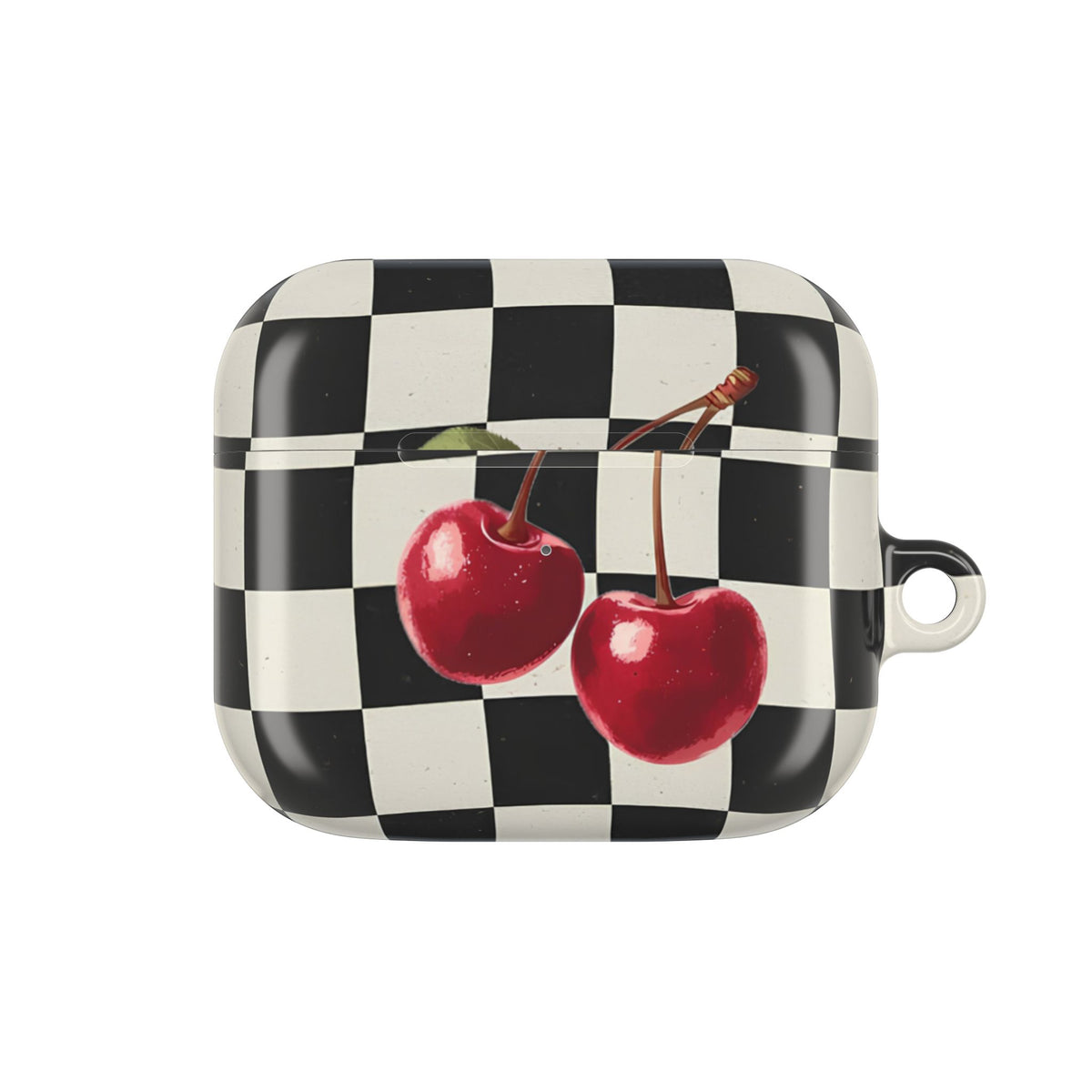 Cherry Check AirPod Case – Slim Protective Charging Case