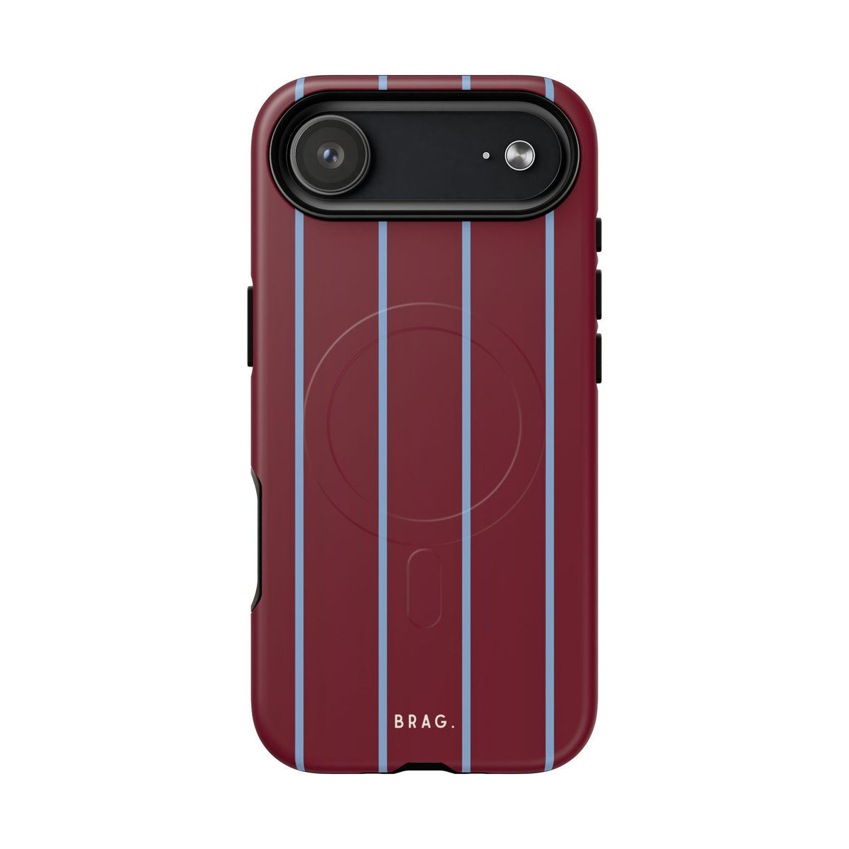 Bordeaux Stripe MagSafe Tough Phone Case — Magnetic Protective Cover