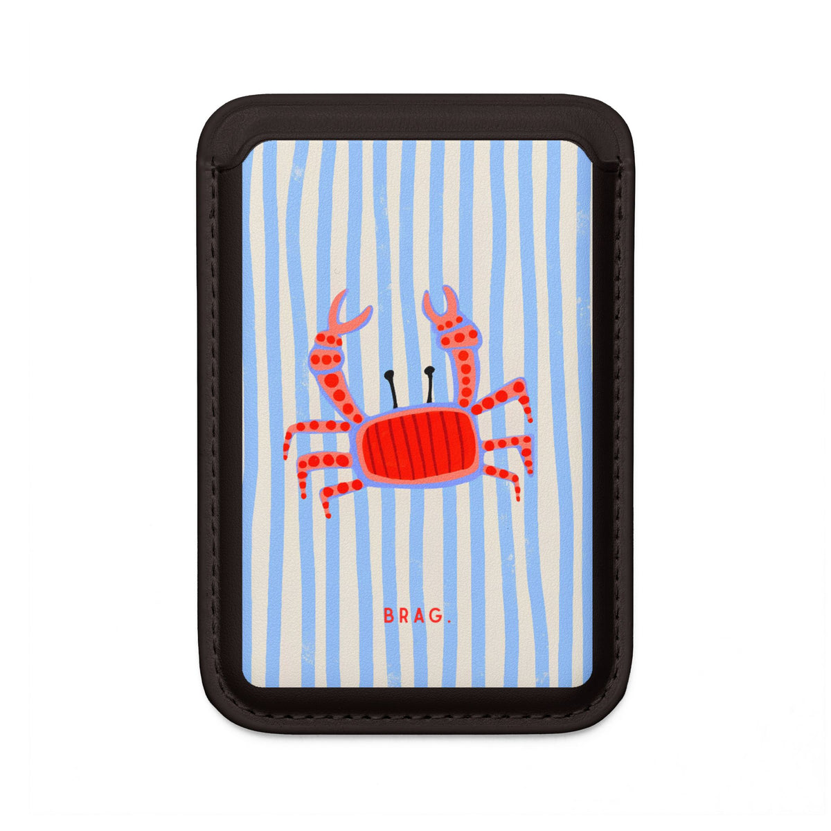 Azure Crab MagSafe Vegan Wallet — Slim Phone Card Holder