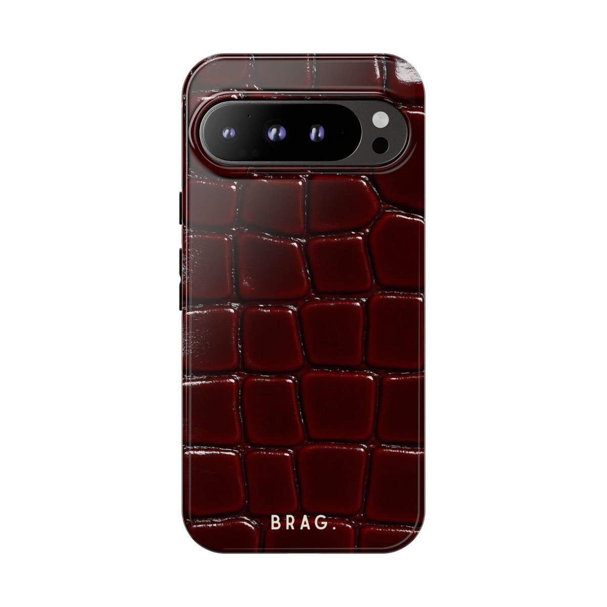 Cherry Leather Tough Phone Case – Shockproof Protective iPhone Cover