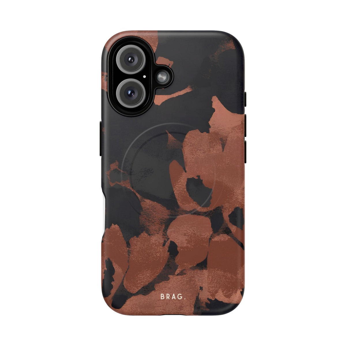 Terracotta Bloom MagSafe Tough Phone Case — Magnetic Protective Cover