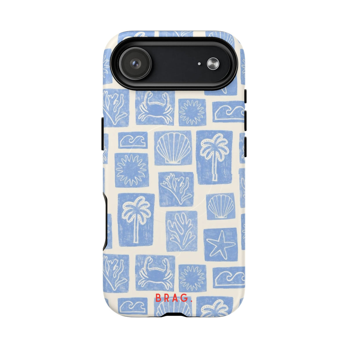 Azure Tiles MagSafe Tough Phone Case — Magnetic Protective Cover
