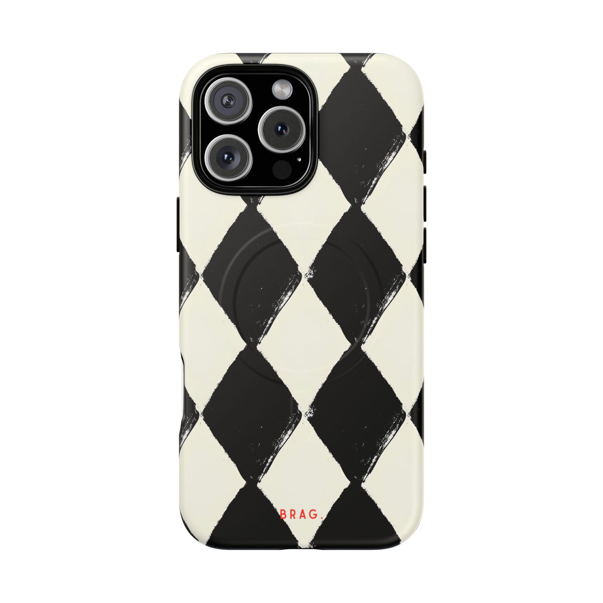 Ivory Harlequin MagSafe Tough Phone Case — Magnetic Protective Cover