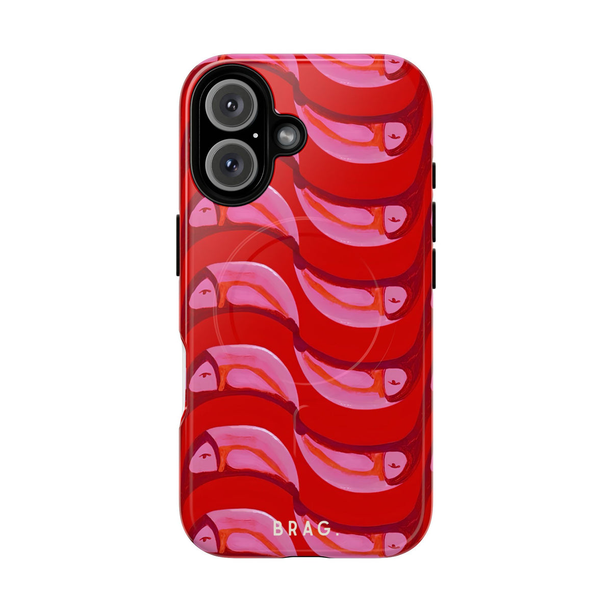 Pink Current MagSafe Tough Phone Case — Magnetic Protective Cover