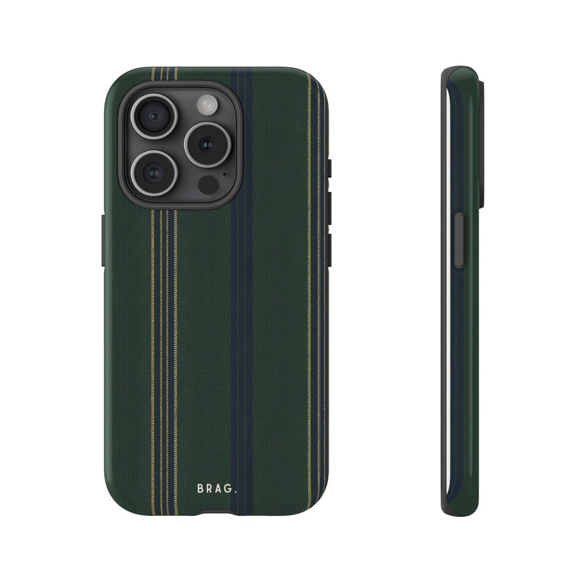 Olive Pinstripe Tough Phone Case – Shockproof Protective iPhone Cover