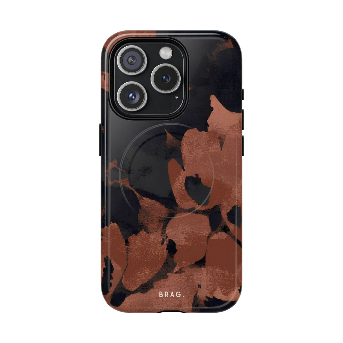 Terracotta Bloom MagSafe Tough Phone Case — Magnetic Protective Cover
