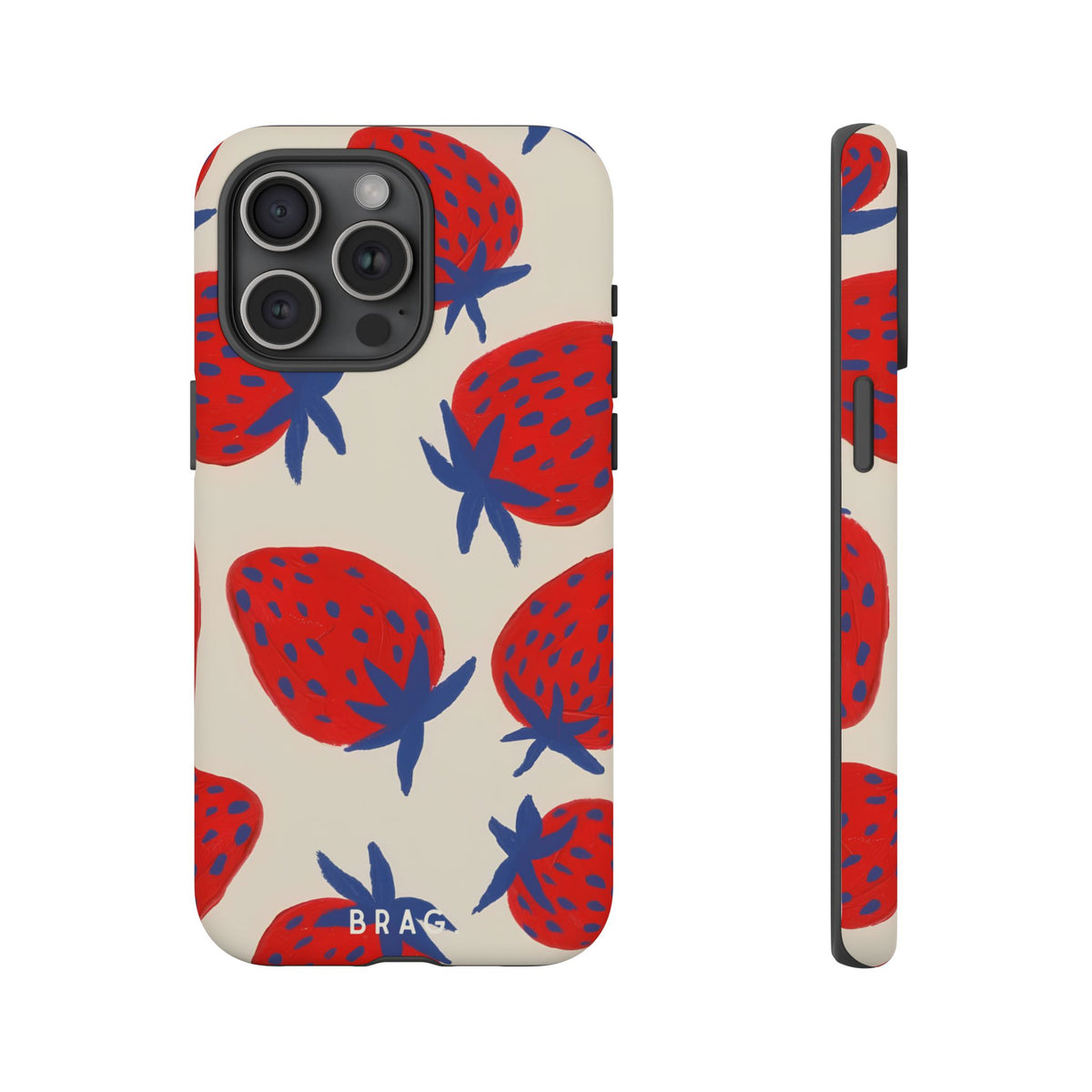 Strawberry Field Tough Phone Case – Shockproof Protective iPhone Cover