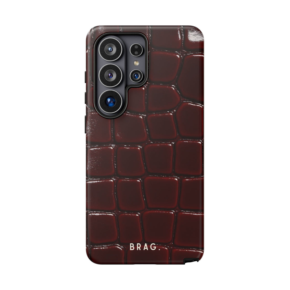 Cherry Leather Tough Phone Case – Shockproof Protective iPhone Cover