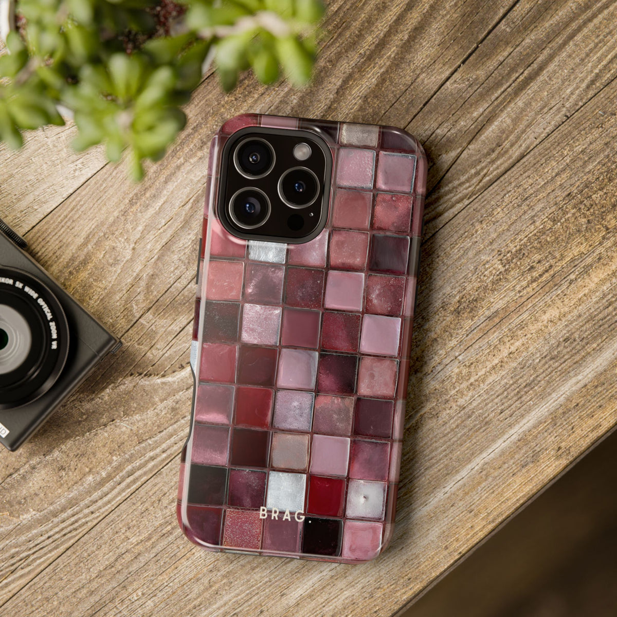 Cherry Tile Magnetic Impact-Resistant Phone Case
