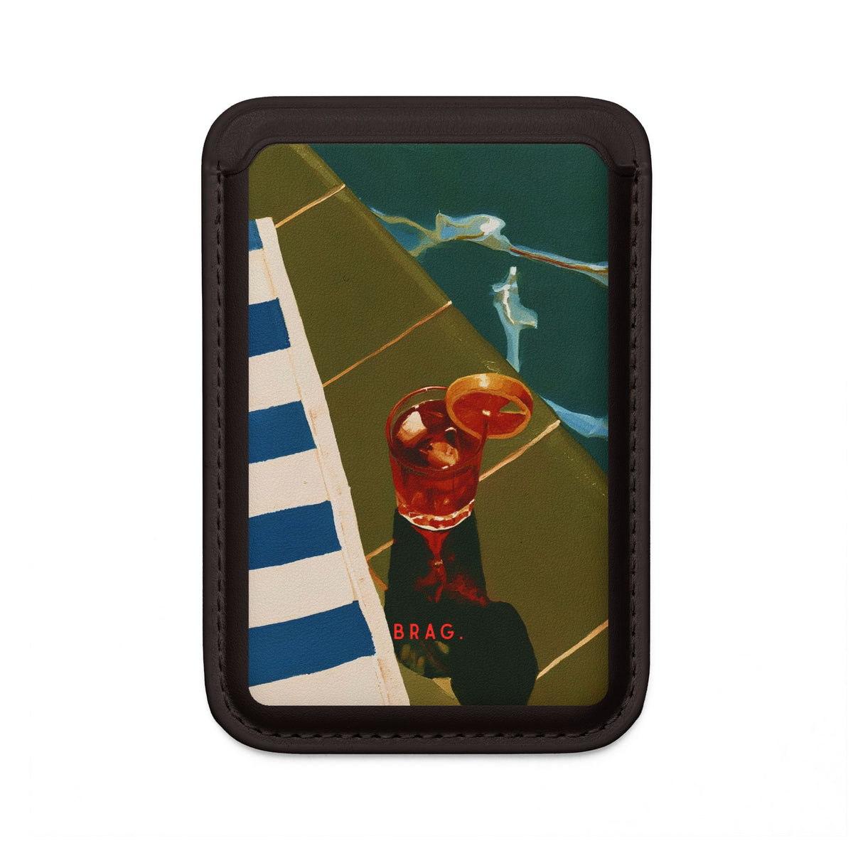 Aperol Hour MagSafe Vegan Wallet — Slim Phone Card Holder