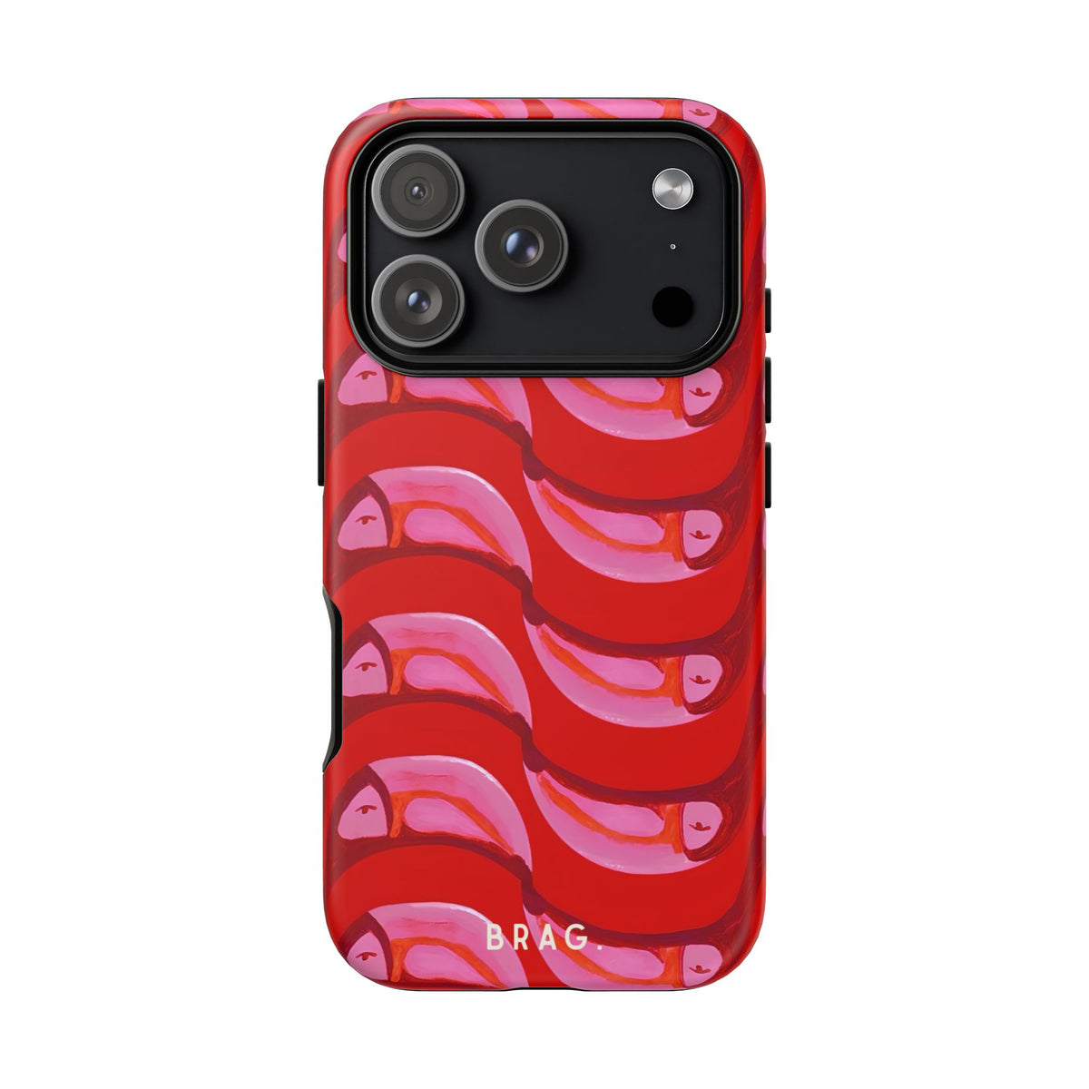 Pink Current Tough Phone Case – Shockproof Protective iPhone Cover