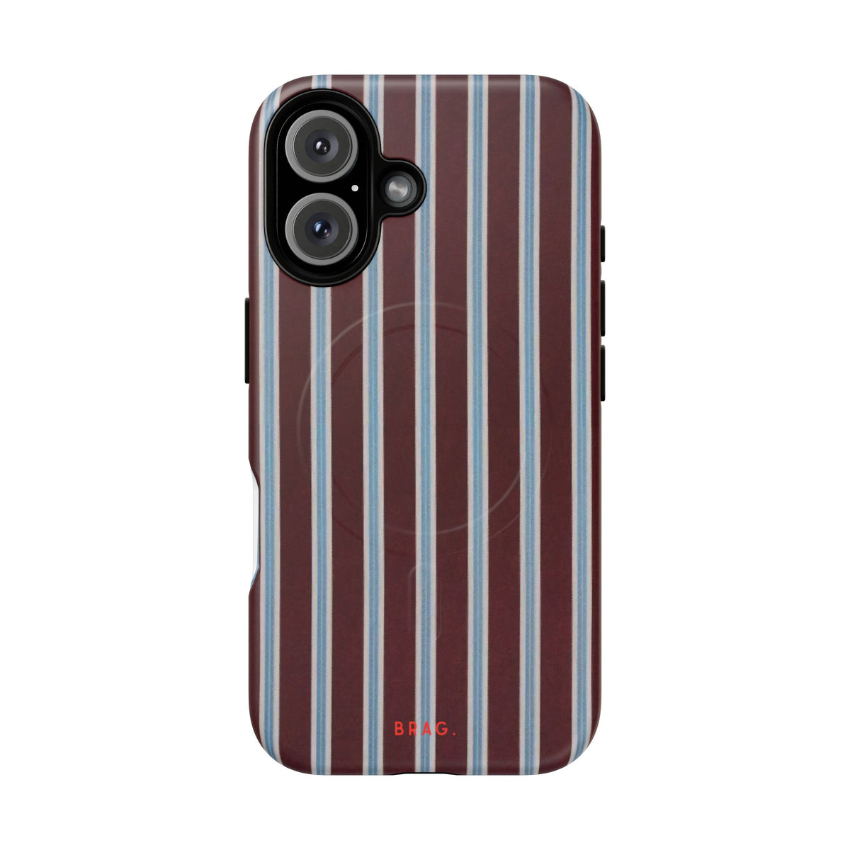 Maroon Lines MagSafe Tough Phone Case — Magnetic Protective Cover