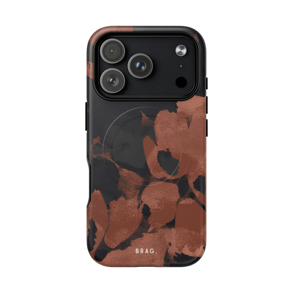 Terracotta Bloom MagSafe Tough Phone Case — Magnetic Protective Cover