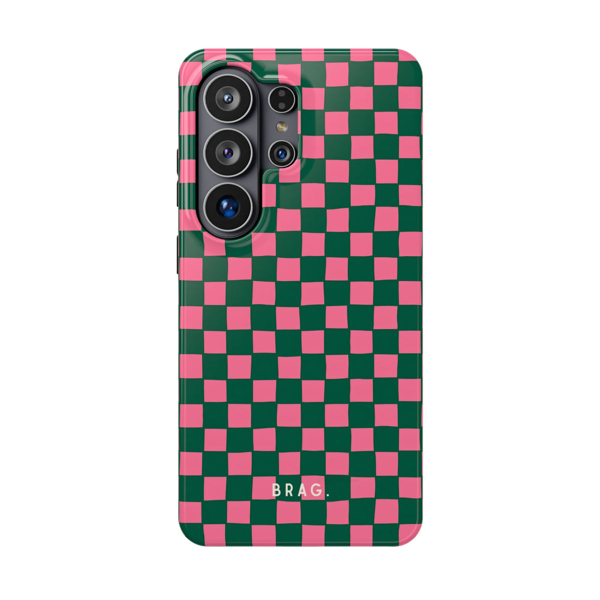 Rasberry Checks Magnetic Impact-Resistant Phone Case
