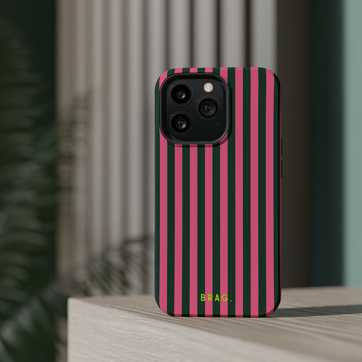 Flamingo Stripe Magnetic Impact-Resistant Phone Case