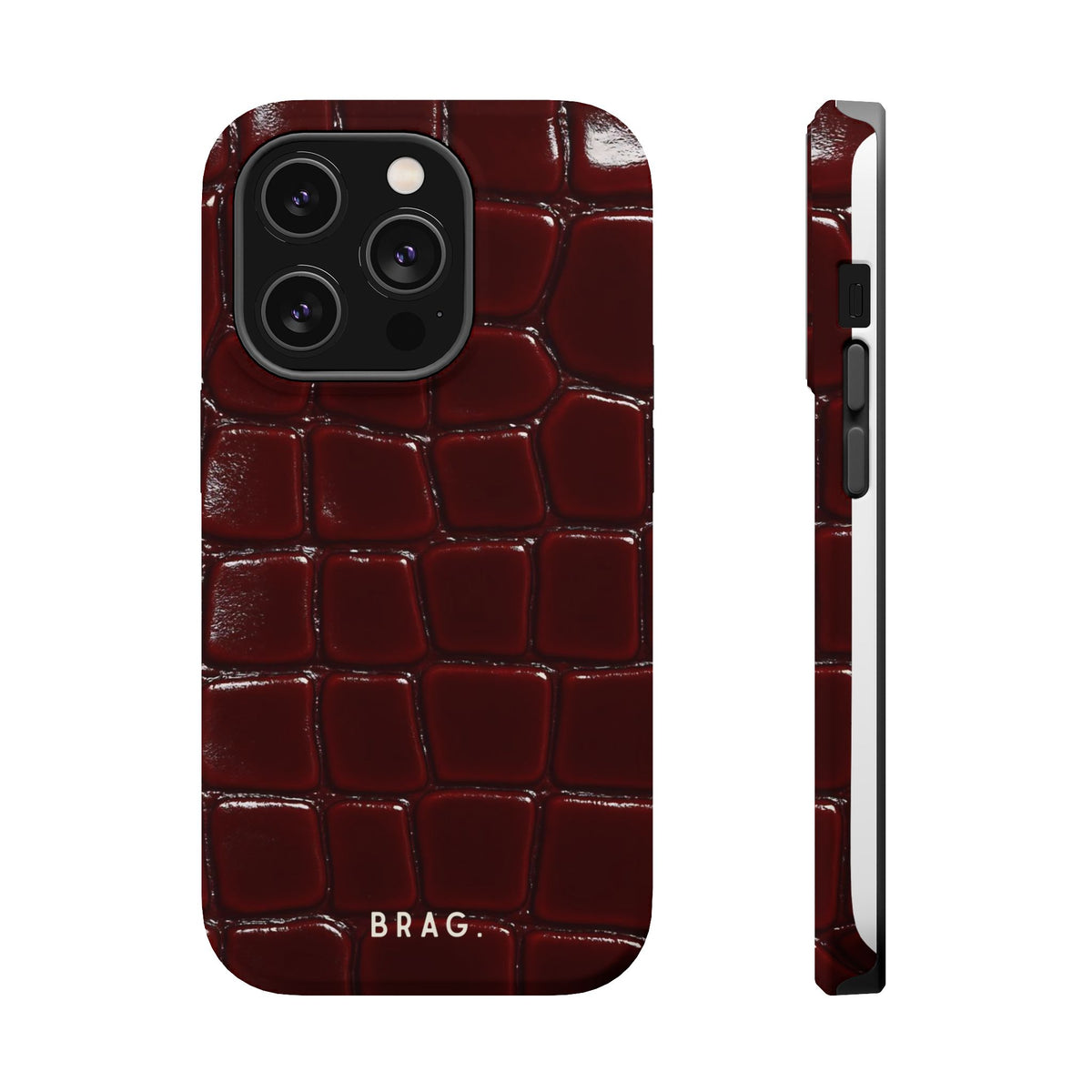 Cherry Leather Magnetic Impact-Resistant Phone Case
